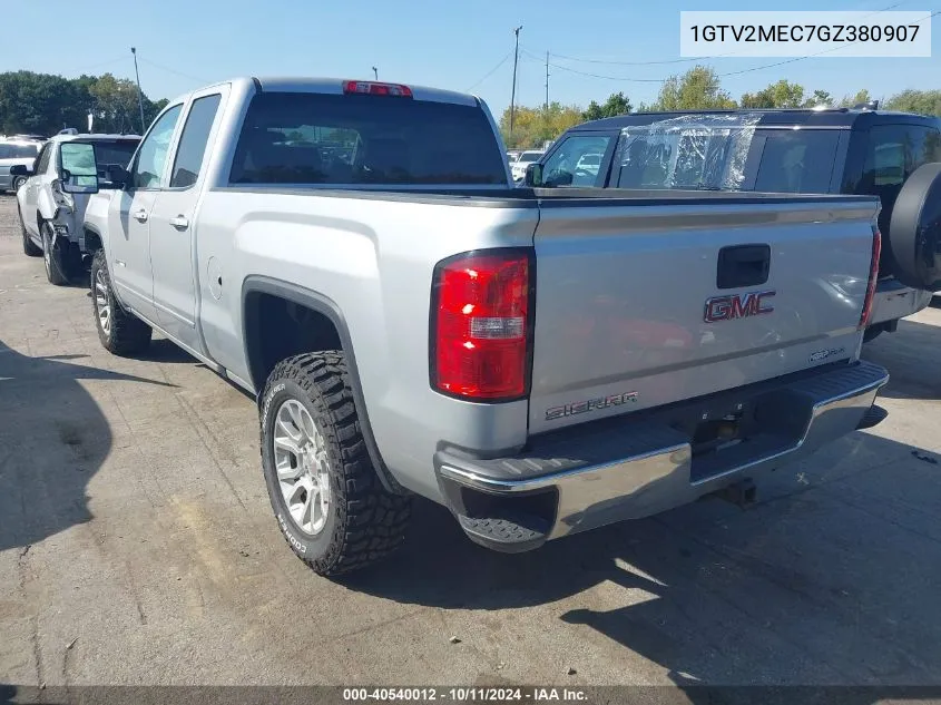 2016 GMC Sierra 1500 Sle VIN: 1GTV2MEC7GZ380907 Lot: 40540012