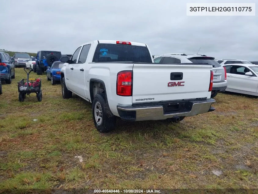 2016 GMC Sierra C1500 VIN: 3GTP1LEH2GG110775 Lot: 40540446