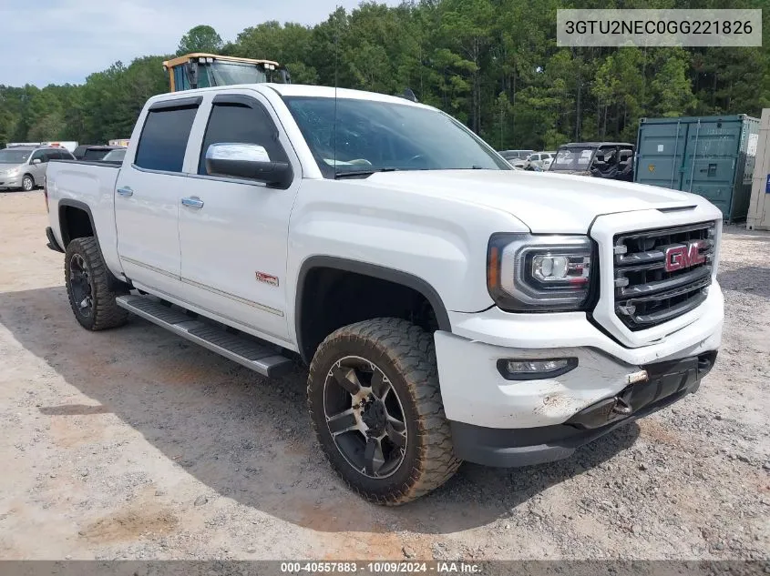 2016 GMC Sierra 1500 Slt VIN: 3GTU2NEC0GG221826 Lot: 40557883