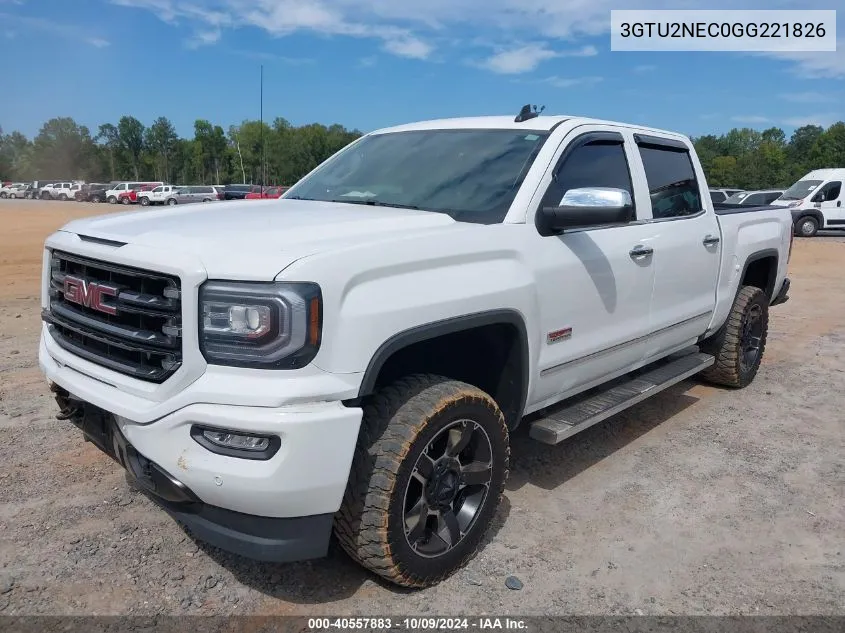 2016 GMC Sierra 1500 Slt VIN: 3GTU2NEC0GG221826 Lot: 40557883