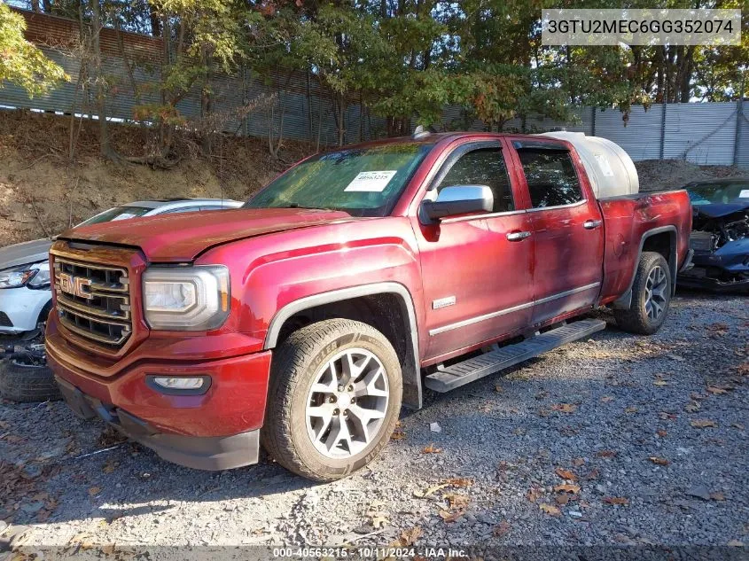 2016 GMC Sierra 1500 Sle VIN: 3GTU2MEC6GG352074 Lot: 40563215