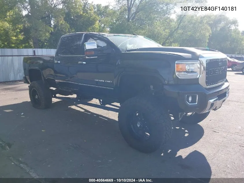 2016 GMC Sierra 3500Hd VIN: 1GT42YE84GF140181 Lot: 40564669