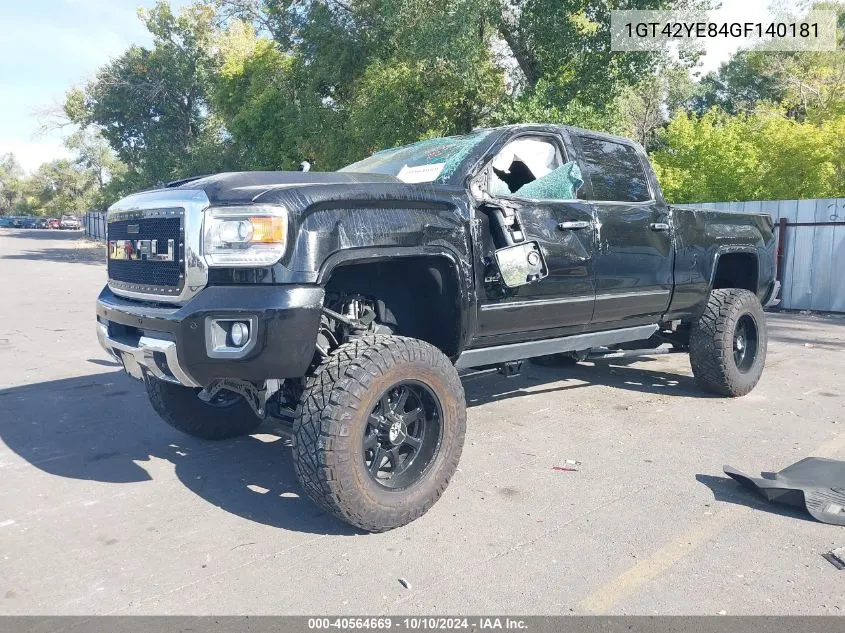 2016 GMC Sierra 3500Hd VIN: 1GT42YE84GF140181 Lot: 40564669