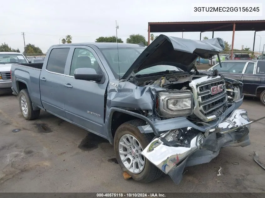 2016 GMC Sierra 1500 Sle VIN: 3GTU2MEC2GG156245 Lot: 40575118