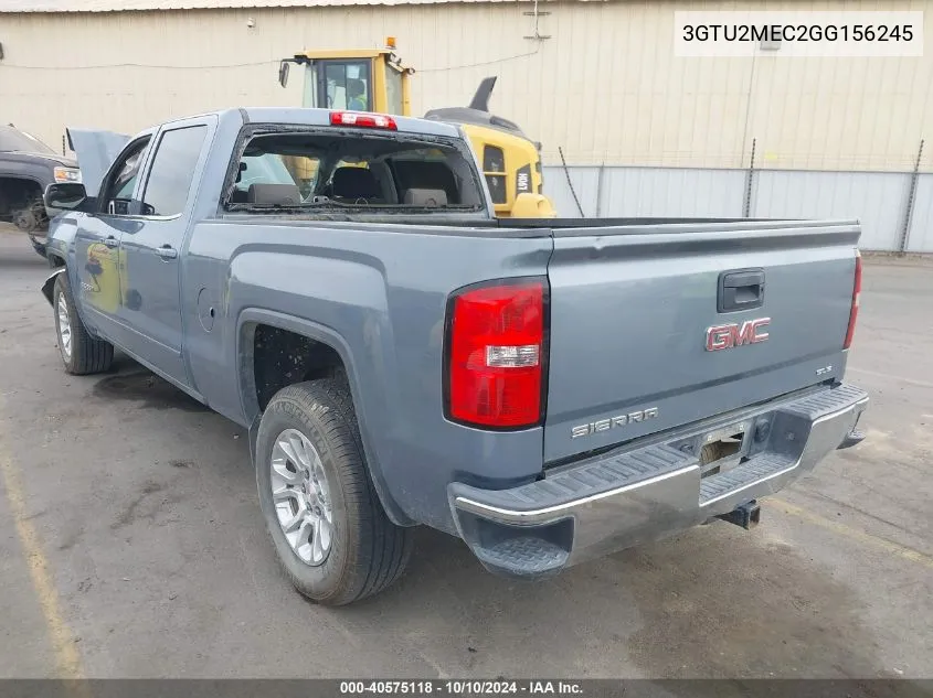 2016 GMC Sierra 1500 Sle VIN: 3GTU2MEC2GG156245 Lot: 40575118