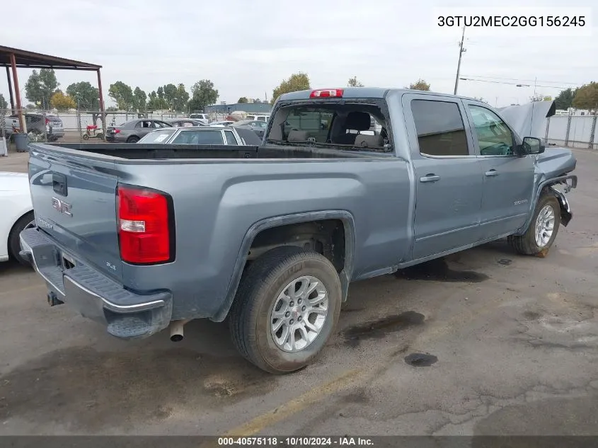 2016 GMC Sierra 1500 Sle VIN: 3GTU2MEC2GG156245 Lot: 40575118