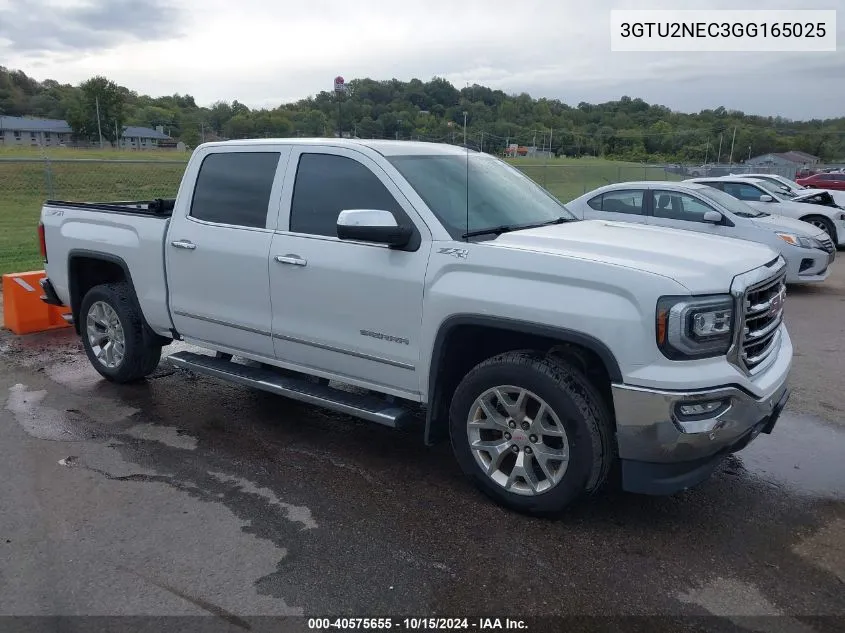 2016 GMC Sierra 1500 Slt VIN: 3GTU2NEC3GG165025 Lot: 40575655