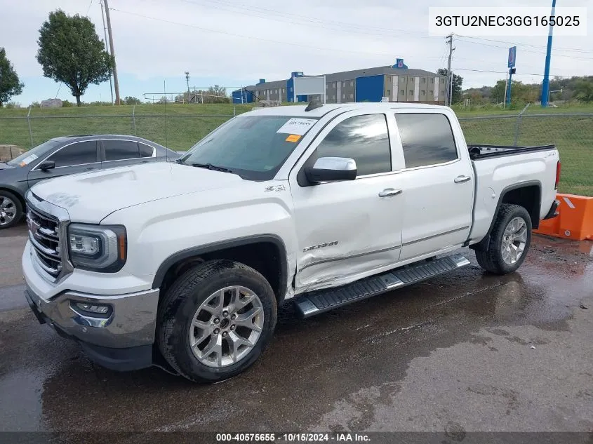 2016 GMC Sierra 1500 Slt VIN: 3GTU2NEC3GG165025 Lot: 40575655