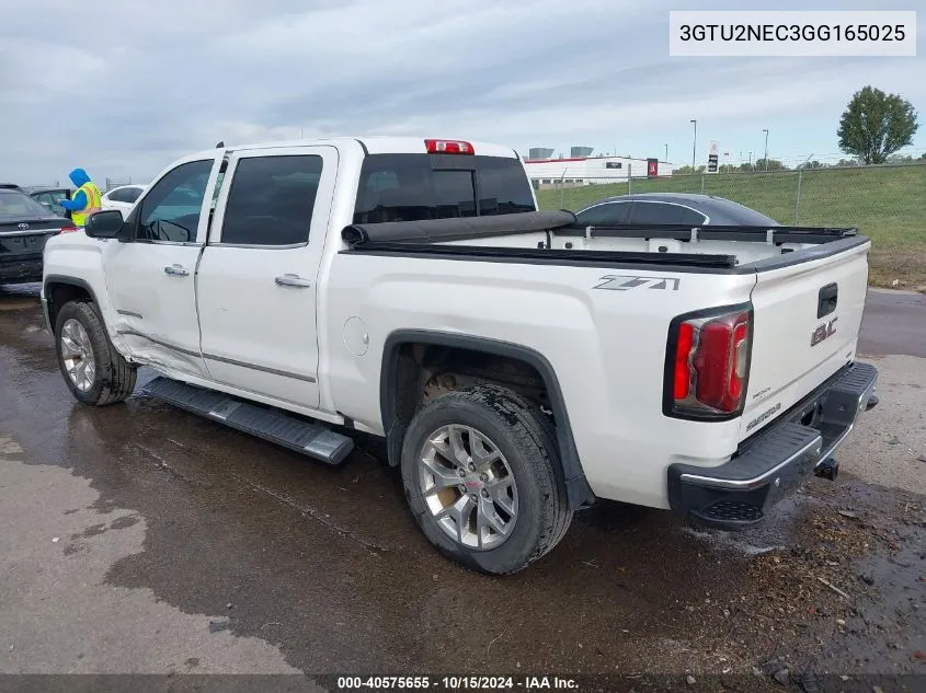 3GTU2NEC3GG165025 2016 GMC Sierra 1500 Slt