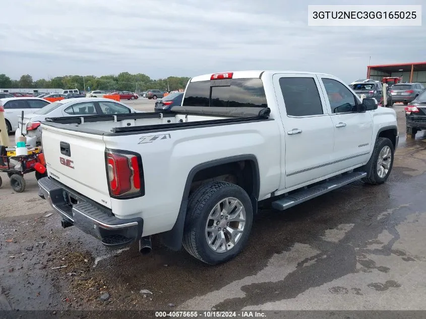 2016 GMC Sierra 1500 Slt VIN: 3GTU2NEC3GG165025 Lot: 40575655