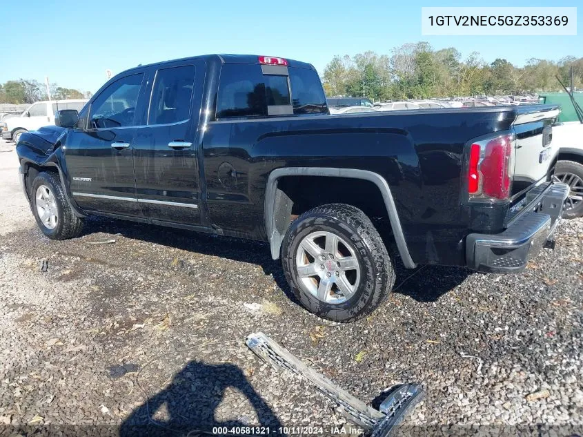 2016 GMC Sierra 1500 Slt VIN: 1GTV2NEC5GZ353369 Lot: 40581321