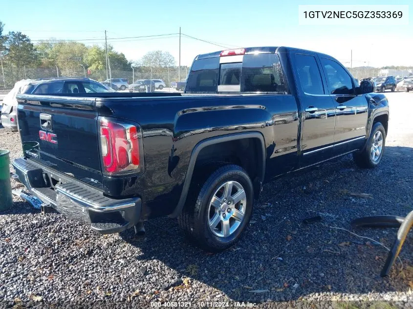 2016 GMC Sierra 1500 Slt VIN: 1GTV2NEC5GZ353369 Lot: 40581321