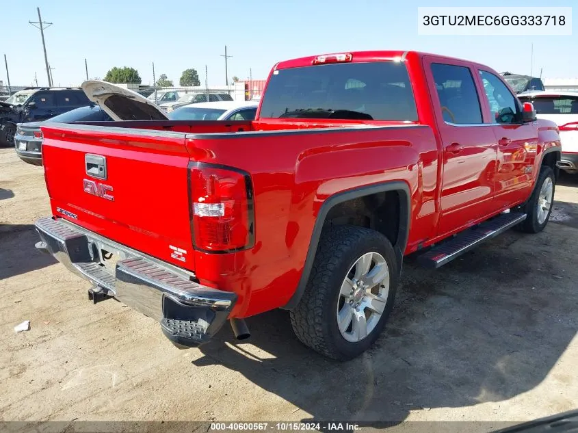 2016 GMC Sierra 1500 Sle VIN: 3GTU2MEC6GG333718 Lot: 40600567