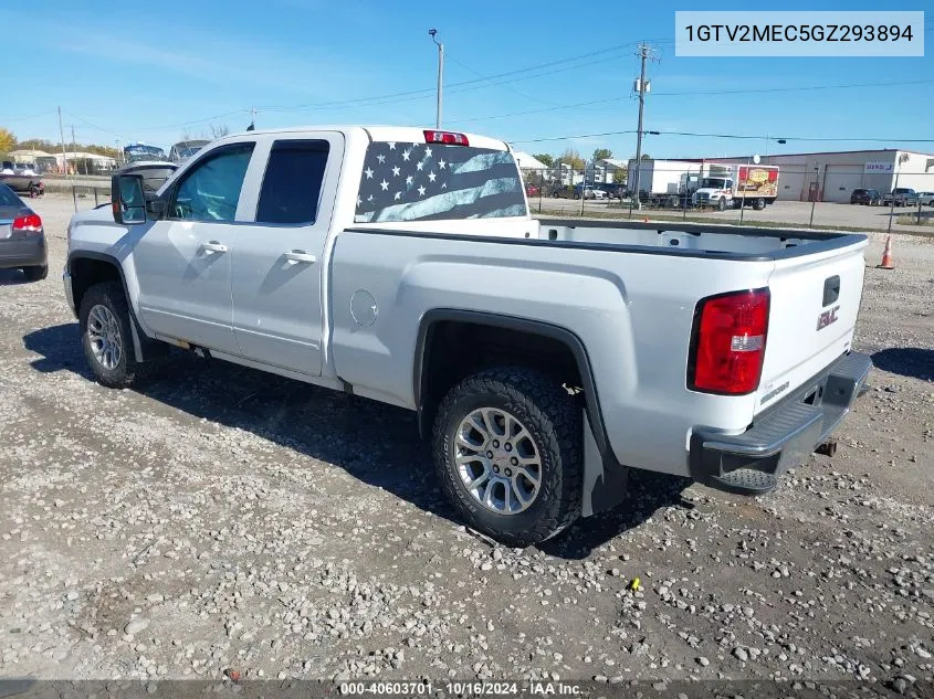 2016 GMC Sierra 1500 Sle VIN: 1GTV2MEC5GZ293894 Lot: 40603701