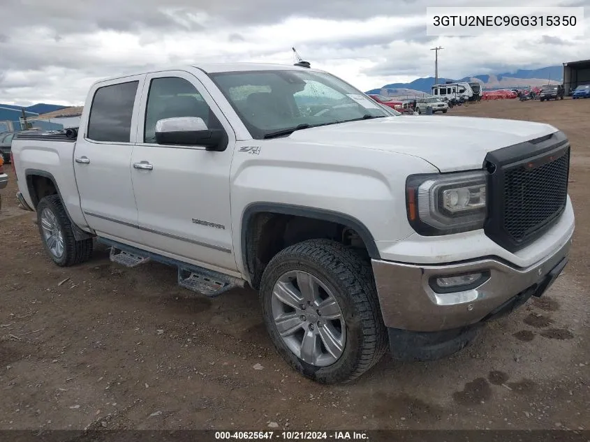 2016 GMC Sierra 1500 Slt VIN: 3GTU2NEC9GG315350 Lot: 40625647