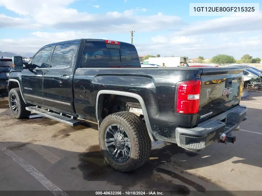 2016 GMC Sierra 2500Hd Denali VIN: 1GT12UE80GF215325 Lot: 40632356