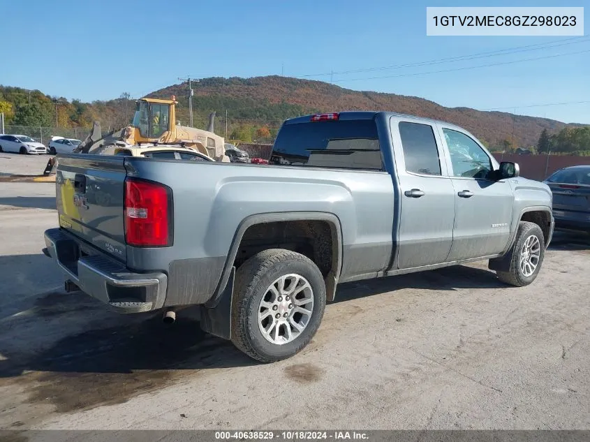 2016 GMC Sierra 1500 Sle VIN: 1GTV2MEC8GZ298023 Lot: 40638529