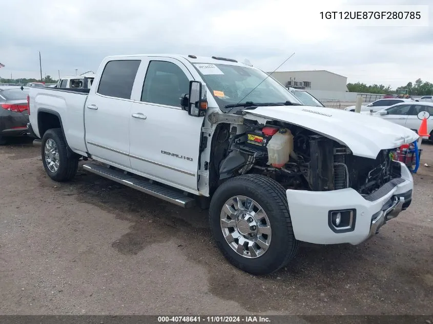 2016 GMC Sierra 2500Hd Denali VIN: 1GT12UE87GF280785 Lot: 40748641