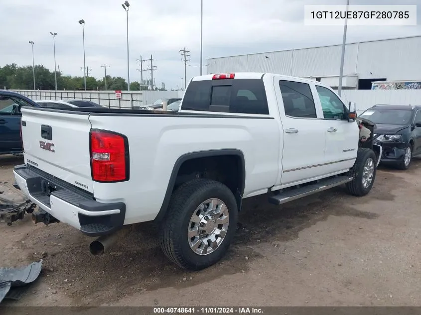 2016 GMC Sierra 2500Hd Denali VIN: 1GT12UE87GF280785 Lot: 40748641