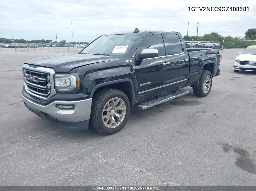 2016 GMC Sierra 1500 Slt VIN: 1GTV2NEC9GZ408681 Lot: 40889275