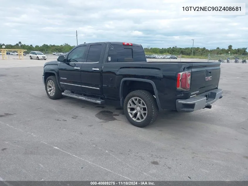 2016 GMC Sierra 1500 Slt VIN: 1GTV2NEC9GZ408681 Lot: 40889275