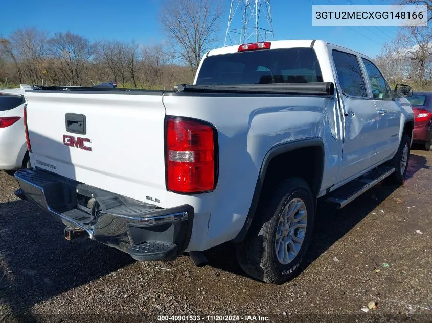 2016 GMC Sierra 1500 Sle VIN: 3GTU2MECXGG148166 Lot: 40901533