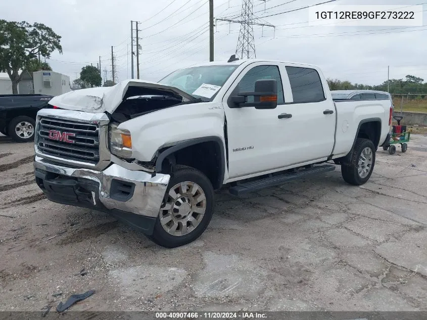 2016 GMC Sierra 2500Hd VIN: 1GT12RE89GF273222 Lot: 40907466