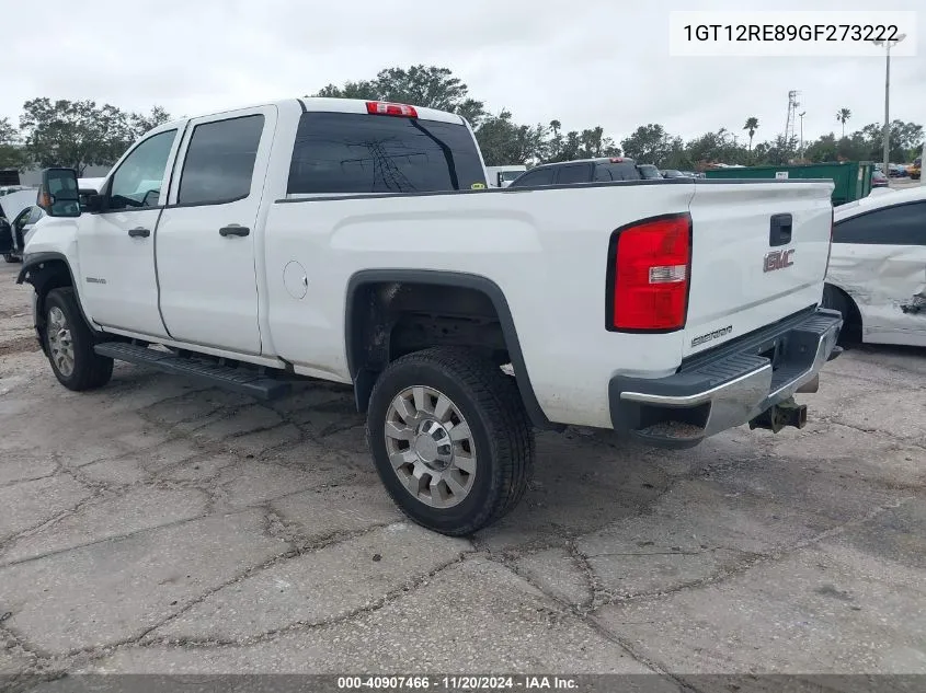 2016 GMC Sierra 2500Hd VIN: 1GT12RE89GF273222 Lot: 40907466