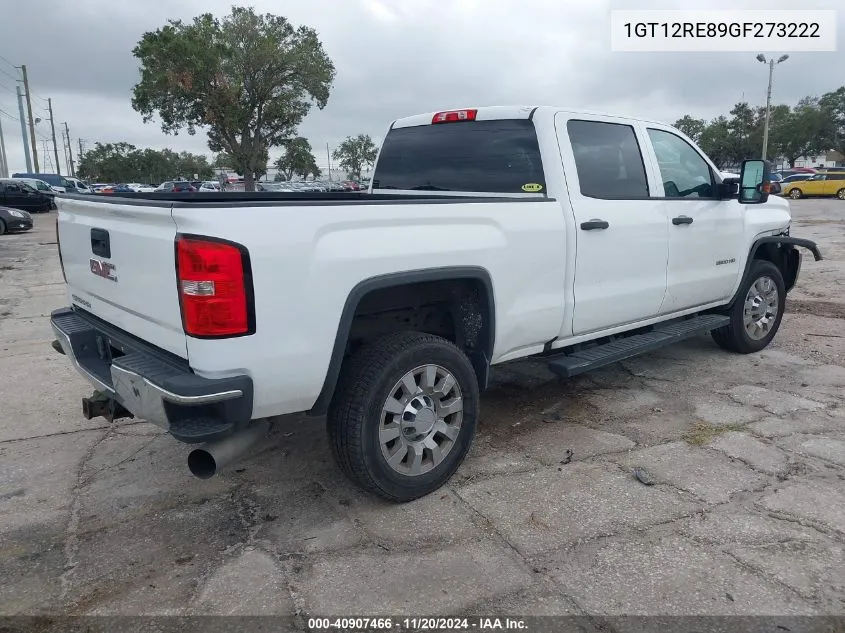 2016 GMC Sierra 2500Hd VIN: 1GT12RE89GF273222 Lot: 40907466