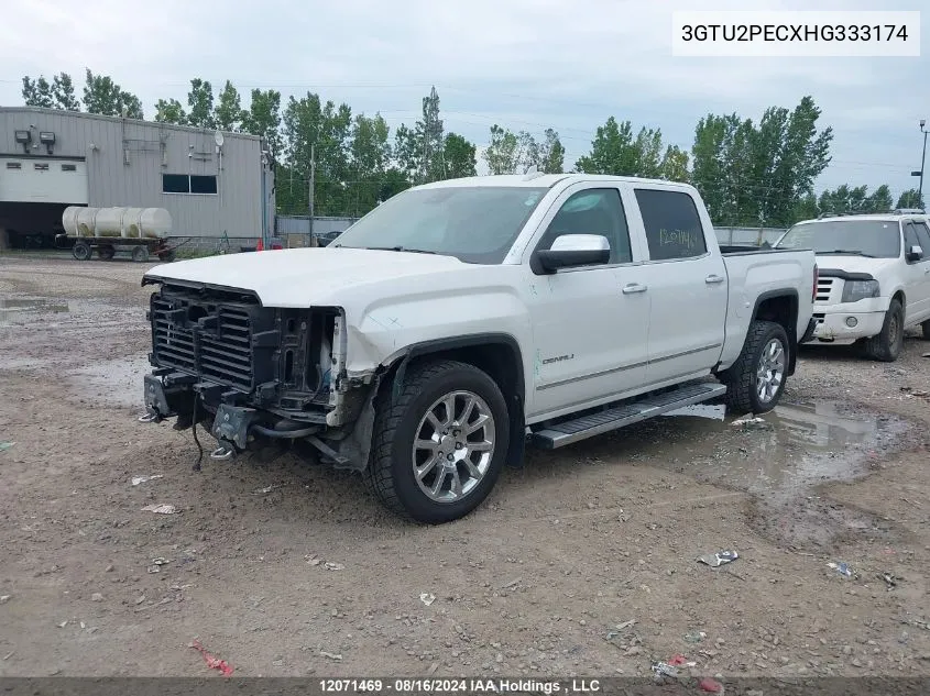 2017 GMC Sierra 1500 VIN: 3GTU2PECXHG333174 Lot: 12071469