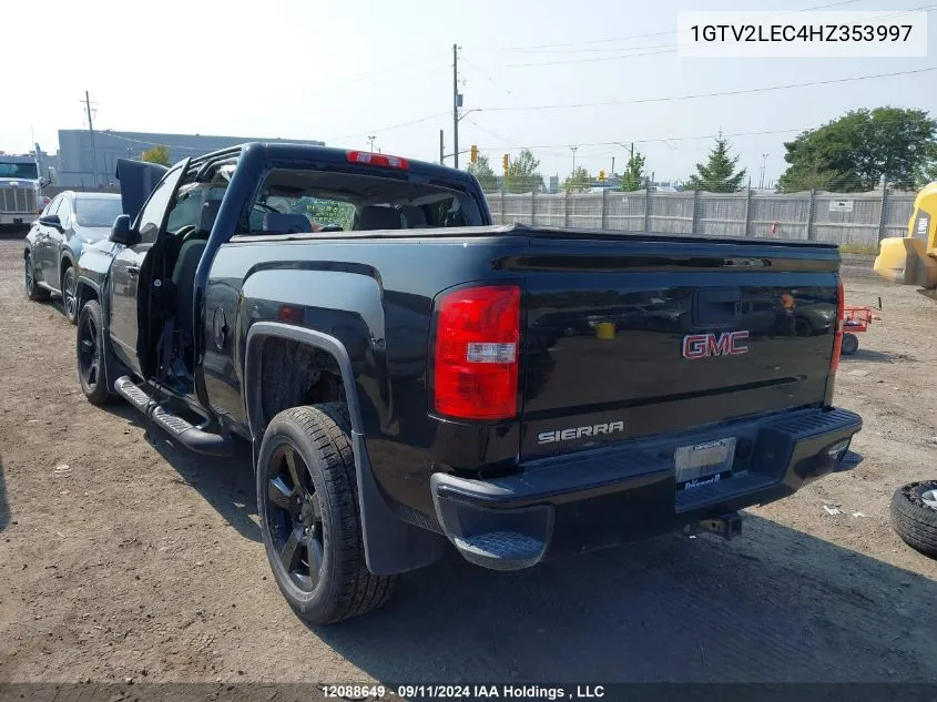 2017 GMC Sierra K1500 VIN: 1GTV2LEC4HZ353997 Lot: 12088649