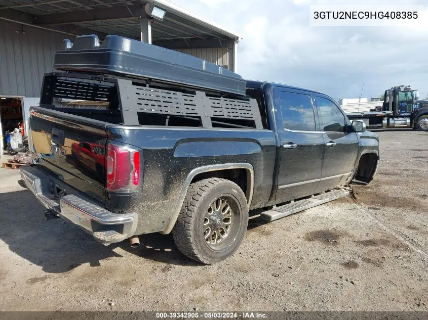 2017 GMC Sierra 1500 Slt VIN: 3GTU2NEC9HG408385 Lot: 39342905