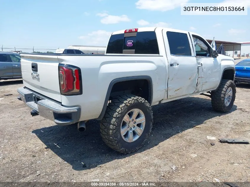 2017 GMC Sierra 1500 Slt VIN: 3GTP1NEC8HG153664 Lot: 39394358