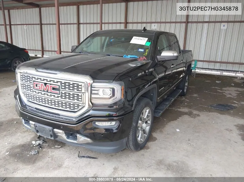 2017 GMC Sierra 1500 Denali VIN: 3GTU2PEC7HG345878 Lot: 39503875