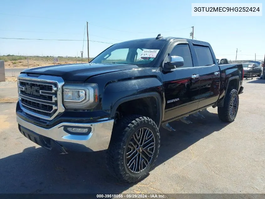 2017 GMC Sierra 1500 Sle VIN: 3GTU2MEC9HG252424 Lot: 39518055