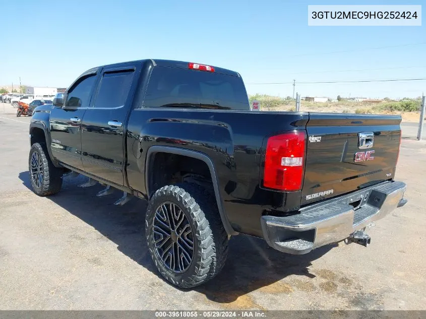 2017 GMC Sierra 1500 Sle VIN: 3GTU2MEC9HG252424 Lot: 39518055