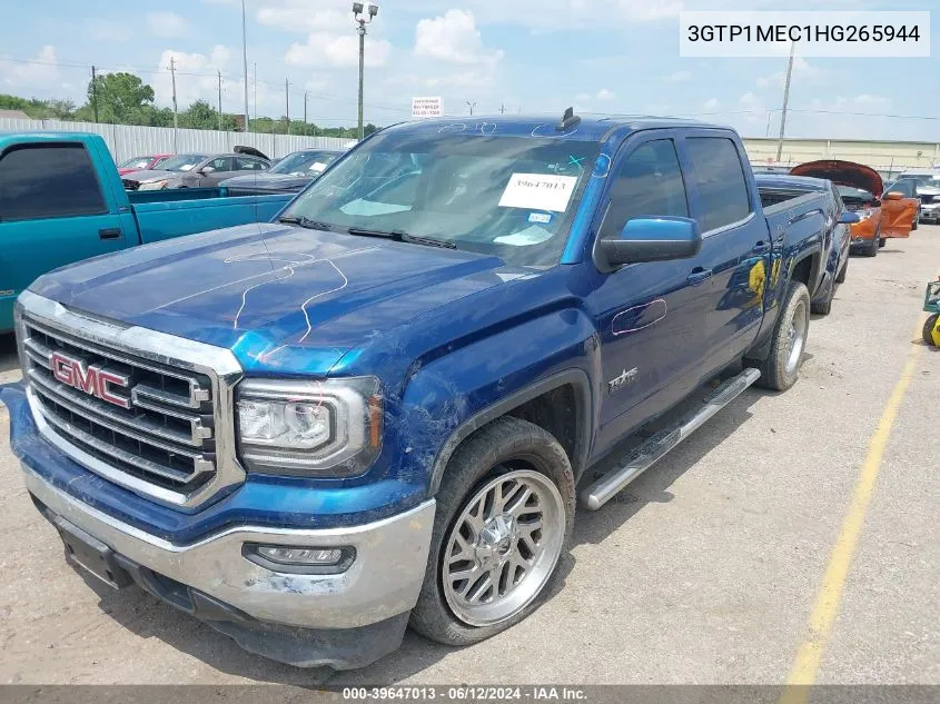 2017 GMC Sierra 1500 Sle VIN: 3GTP1MEC1HG265944 Lot: 39647013