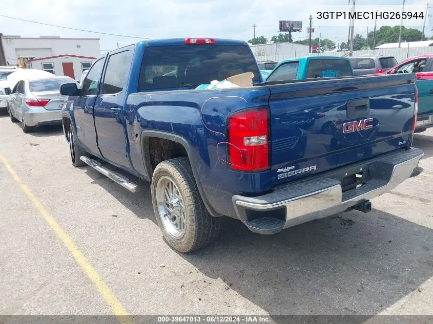 2017 GMC Sierra 1500 Sle VIN: 3GTP1MEC1HG265944 Lot: 39647013