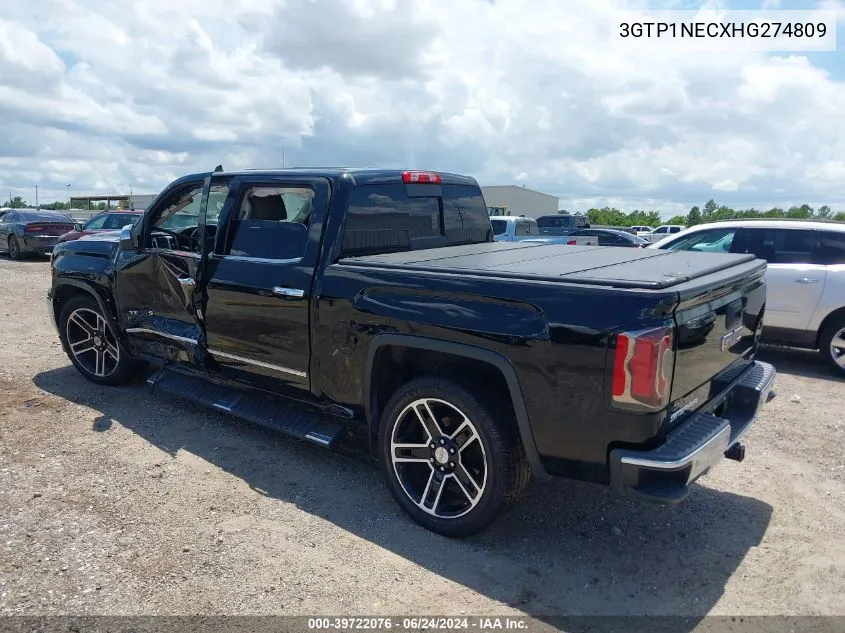 2017 GMC Sierra 1500 Slt VIN: 3GTP1NECXHG274809 Lot: 39722076