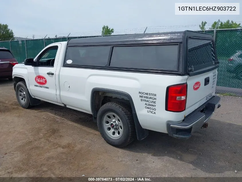 2017 GMC Sierra 1500 VIN: 1GTN1LEC6HZ903722 Lot: 39784073