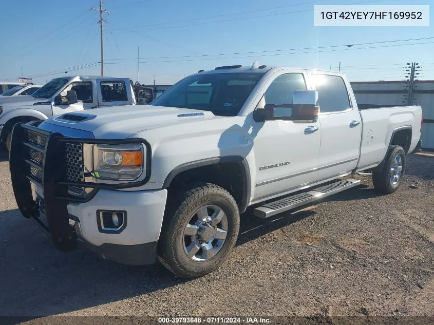 2017 GMC Sierra 3500Hd Denali VIN: 1GT42YEY7HF169952 Lot: 39793648