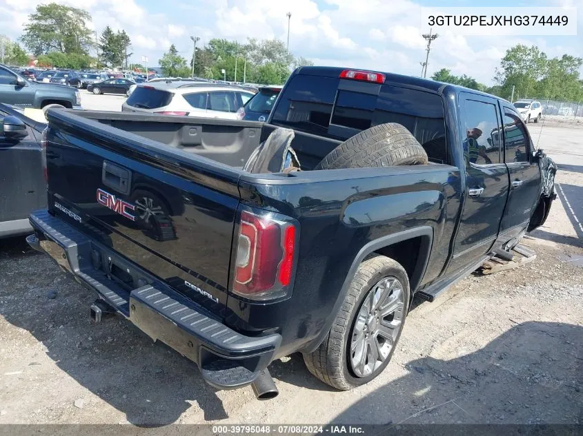 2017 GMC Sierra 1500 Denali VIN: 3GTU2PEJXHG374449 Lot: 39795048