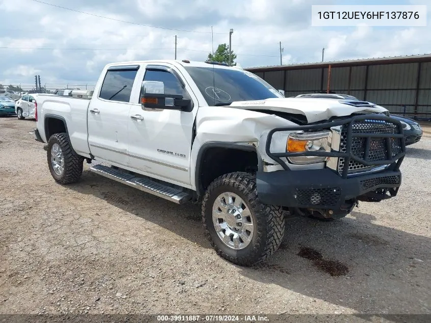 2017 GMC Sierra 2500Hd Denali VIN: 1GT12UEY6HF137876 Lot: 39911887