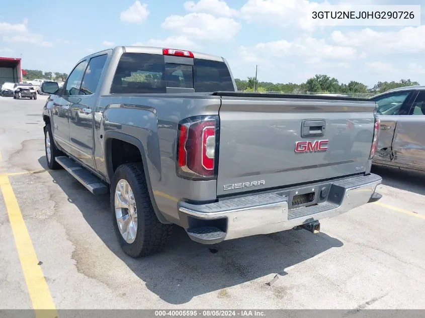 2017 GMC Sierra 1500 Slt VIN: 3GTU2NEJ0HG290726 Lot: 40005595