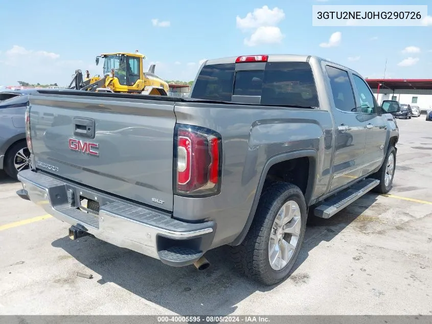 2017 GMC Sierra 1500 Slt VIN: 3GTU2NEJ0HG290726 Lot: 40005595