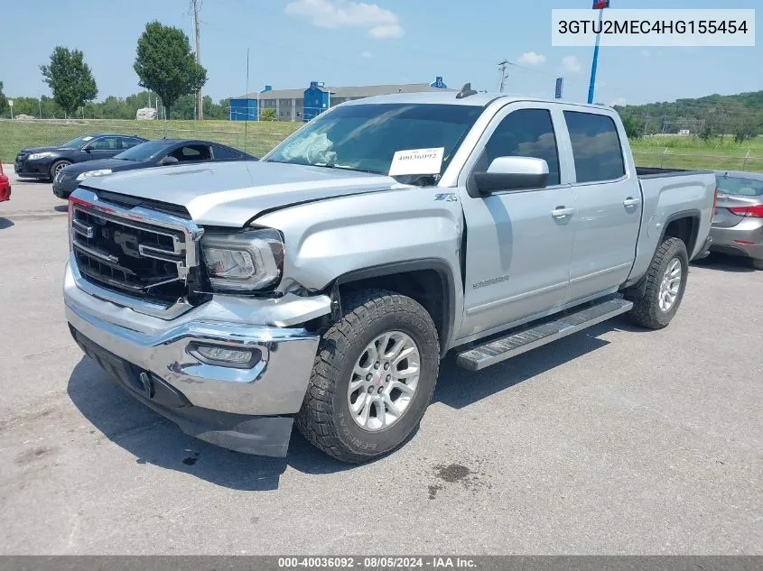 2017 GMC Sierra 1500 Sle VIN: 3GTU2MEC4HG155454 Lot: 40036092