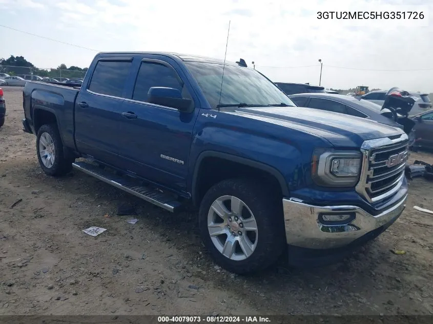 2017 GMC Sierra 1500 Sle VIN: 3GTU2MEC5HG351726 Lot: 40079073