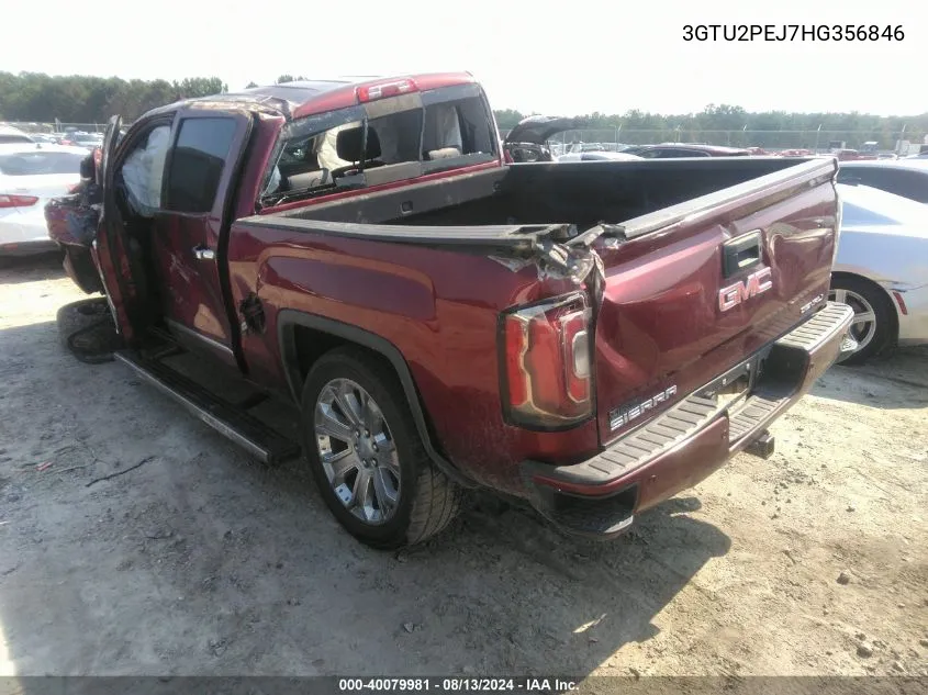 2017 GMC Sierra 1500 Denali VIN: 3GTU2PEJ7HG356846 Lot: 40079981