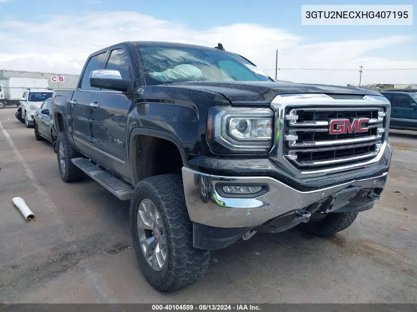 2017 GMC Sierra 1500 Slt VIN: 3GTU2NECXHG407195 Lot: 40104589