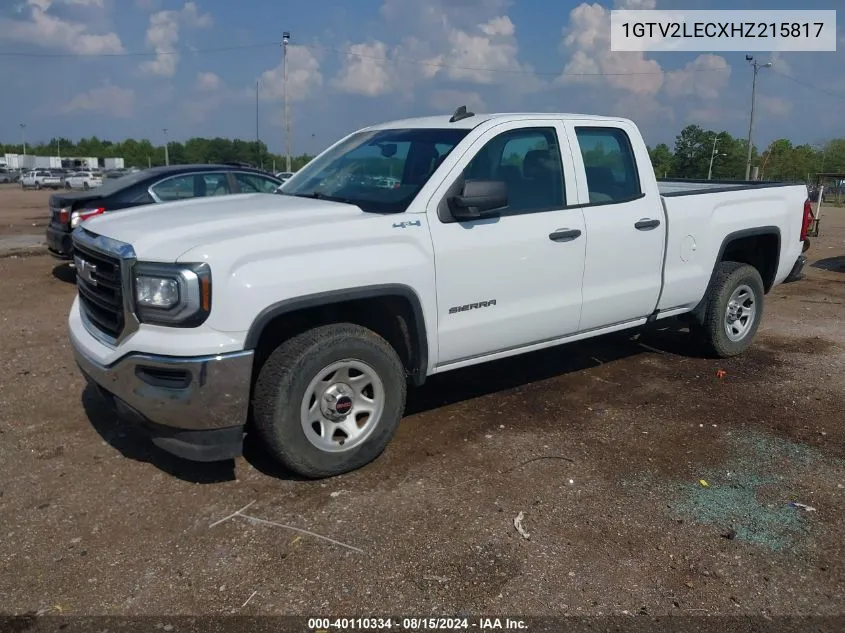 2017 GMC Sierra 1500 VIN: 1GTV2LECXHZ215817 Lot: 40110334